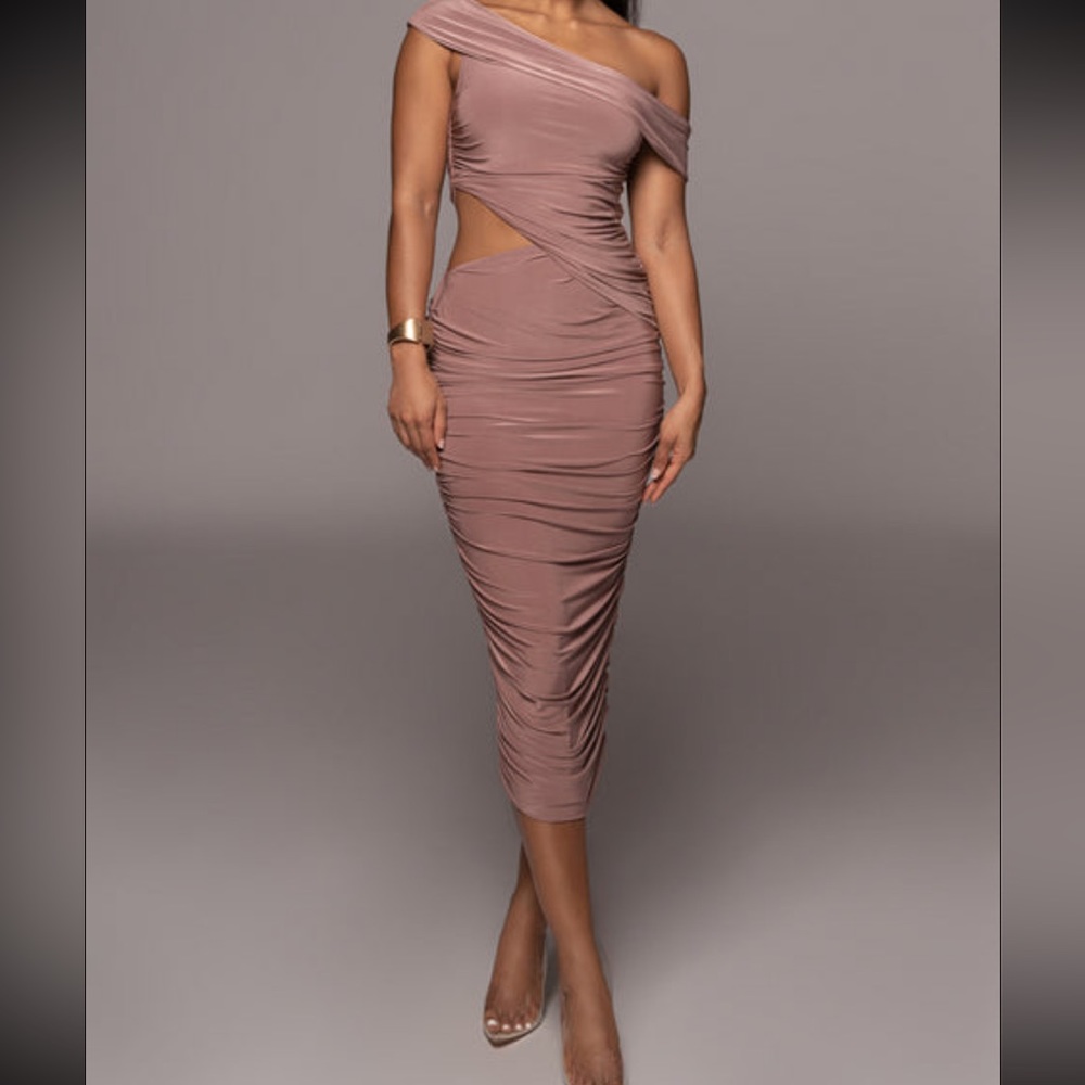 JLUXLABEL mauve worth the wait dress